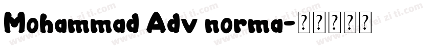 Mohammad Adv norma字体转换